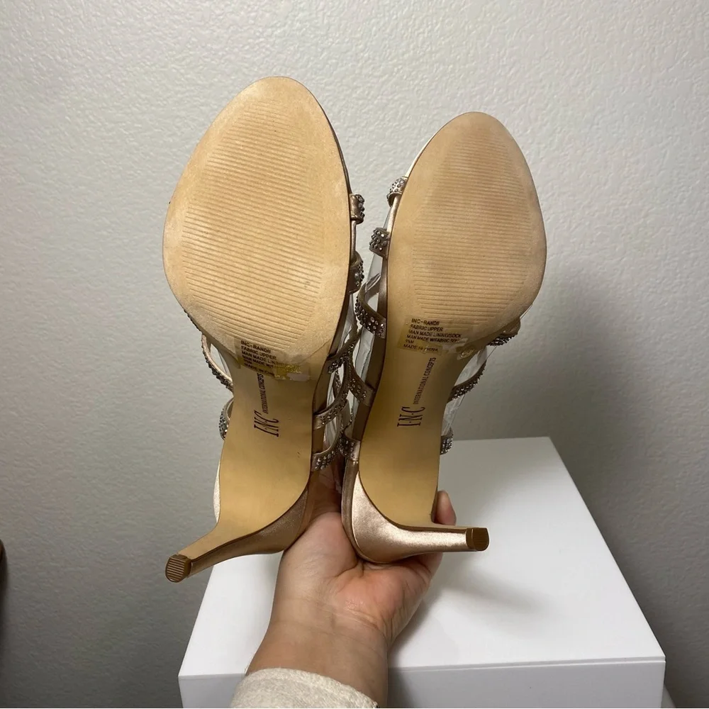 INC Sparkling Rhinestone Strappy Heels Size 9.5 Brand New in Box